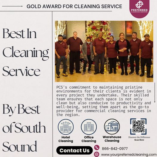 wins the Gold Award in Cleaning Service